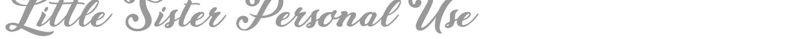 Little Sister font preview